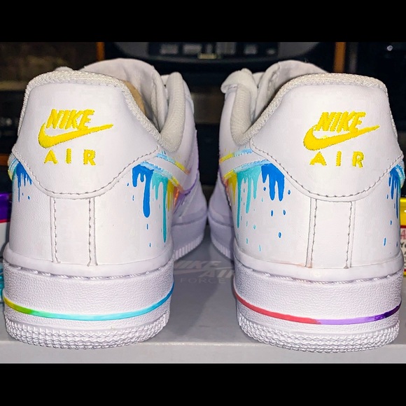Custom Rainbow Drip Nike Air Force 1 - Picture 2 of 2